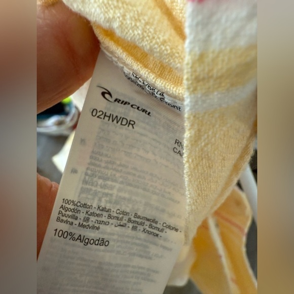 NWT RIP Curl Stripe Surf Dress Tank Dress Yellow Pink White Sundress Size M - Picture 10 of 10